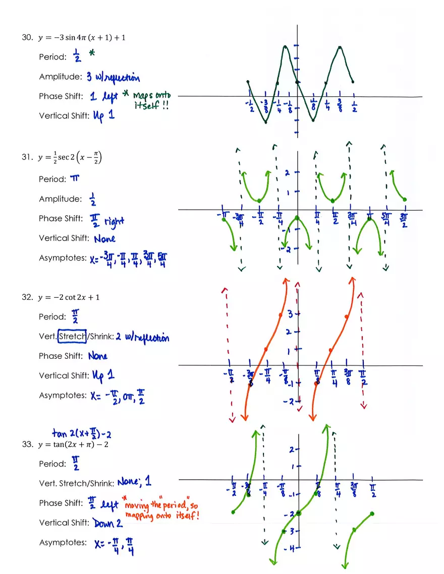 Math Chapter 4 Test Review Answer Key - Page 3