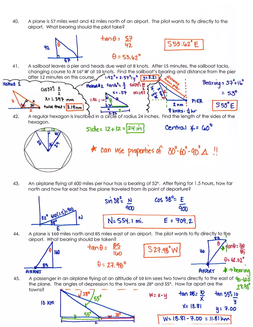 Math Chapter 4 Test Review Answer Key - Page 5