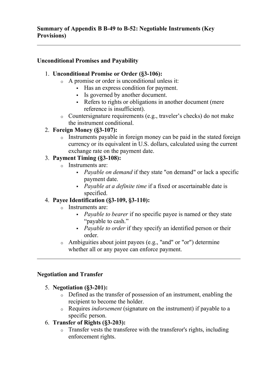 Part 11- Appendix B: Uniform Commercial Code, Note 14 - Page 1