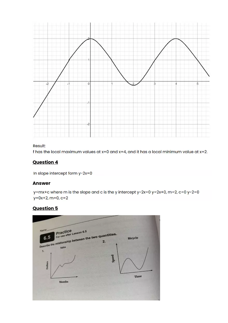 Linear equations and graphs #7 - Questions and Answers - Page 2