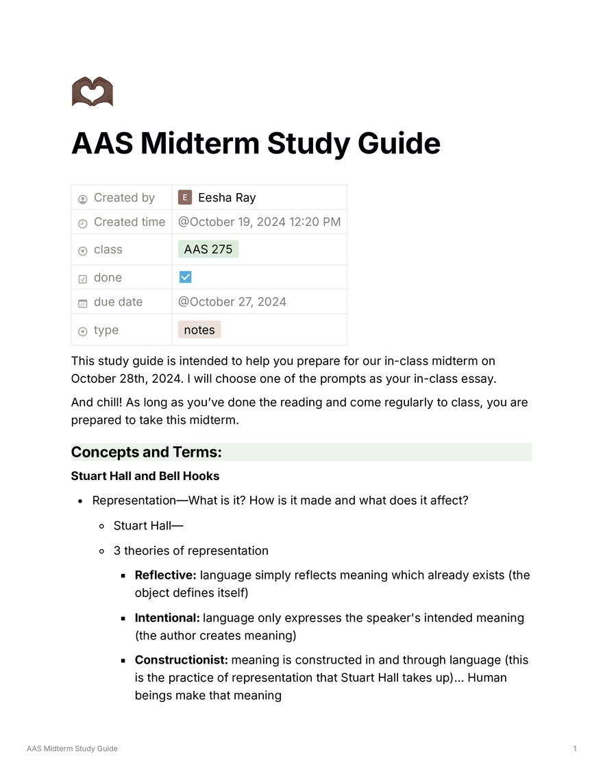 AAS Midterm Study Guide - Page 1