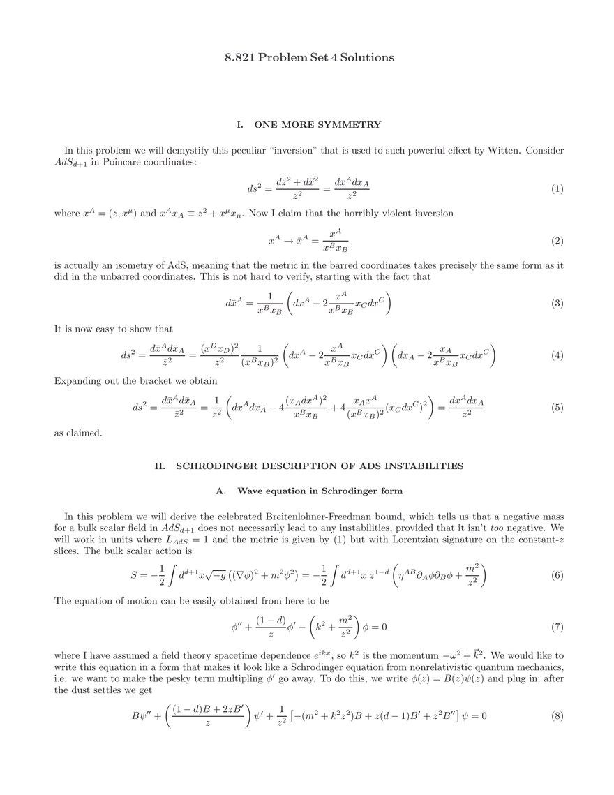 8.821 Problem Set 4 Solutions - Page 1