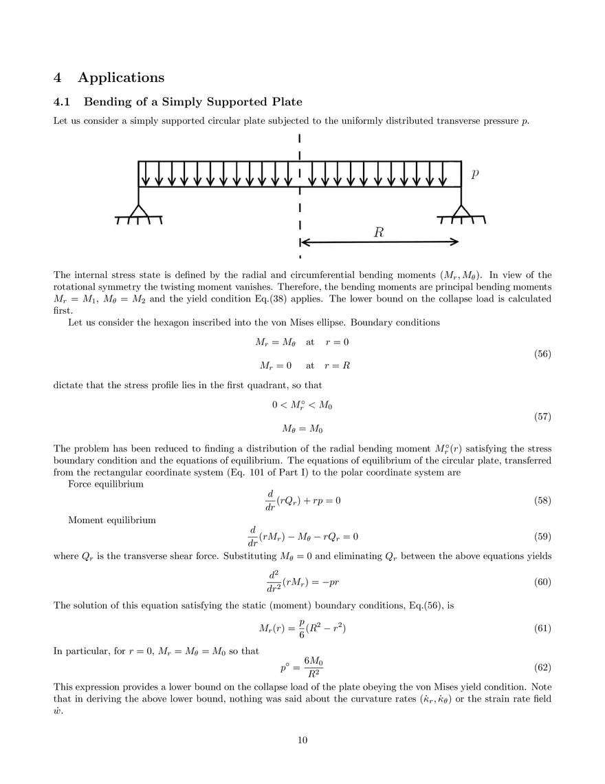 Part II: Plastic Analysis of Plates and Shells - Page 20