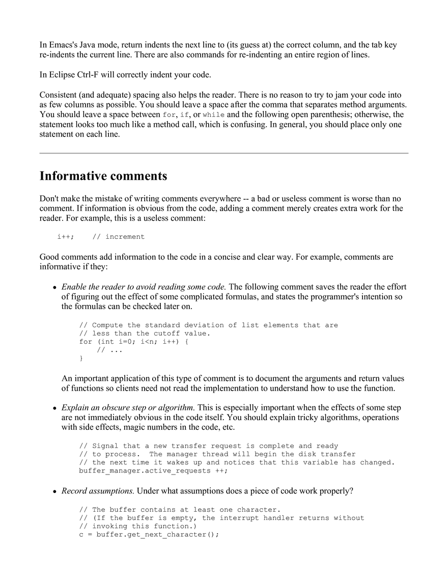 Java Style Guide - Page 2