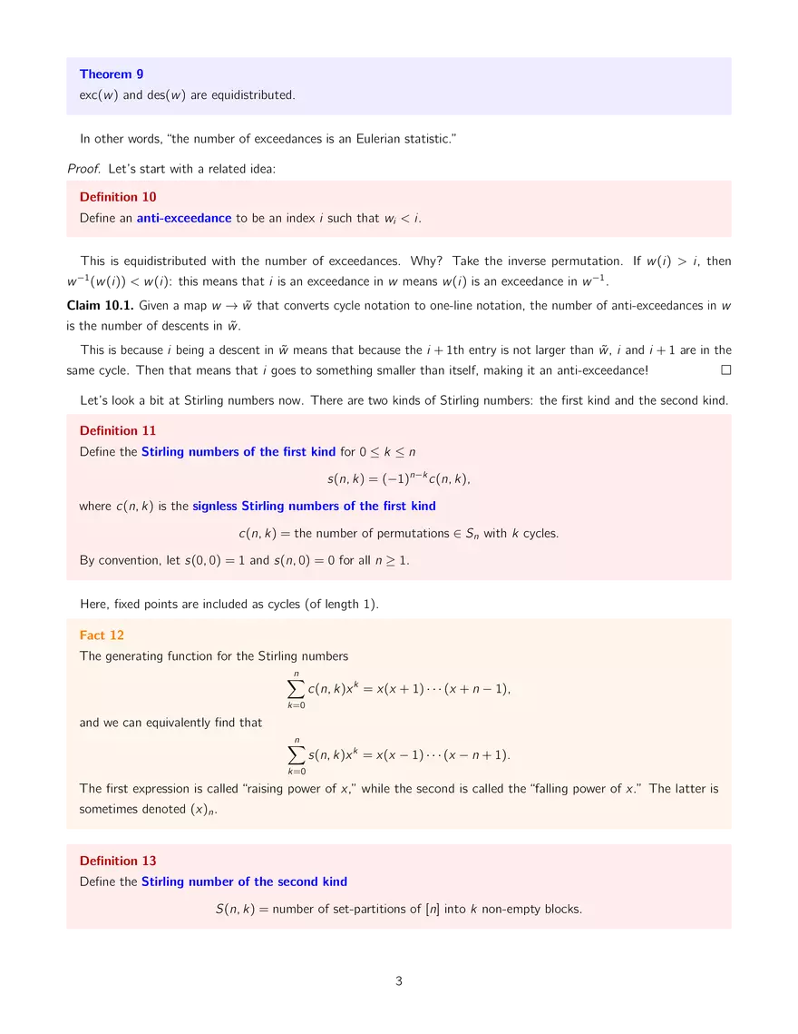 18.212 Algebraic Combinatorics, Lecture 10: Statistics on Permutations and More - Page 3