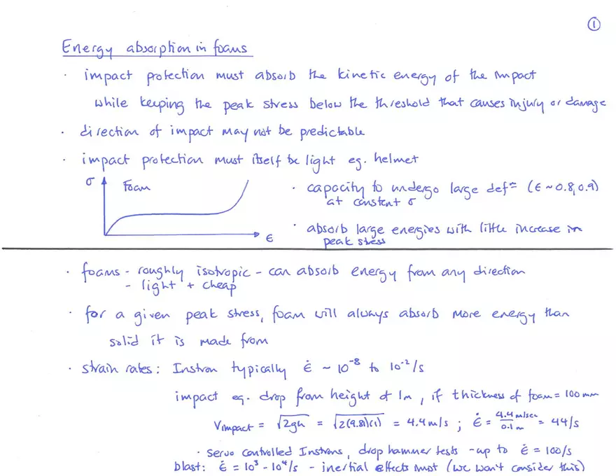Lecture 16, Energy Absorption Notes, 3.054 - Page 1