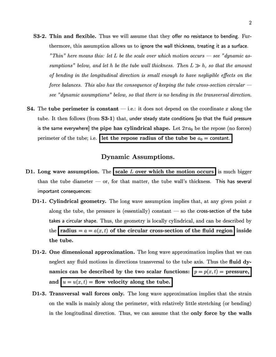 Incompressible, Inviscid, Fluid Flow in a Narrow Cylindrical Pipe with Elastic Thin Walls - Page 2