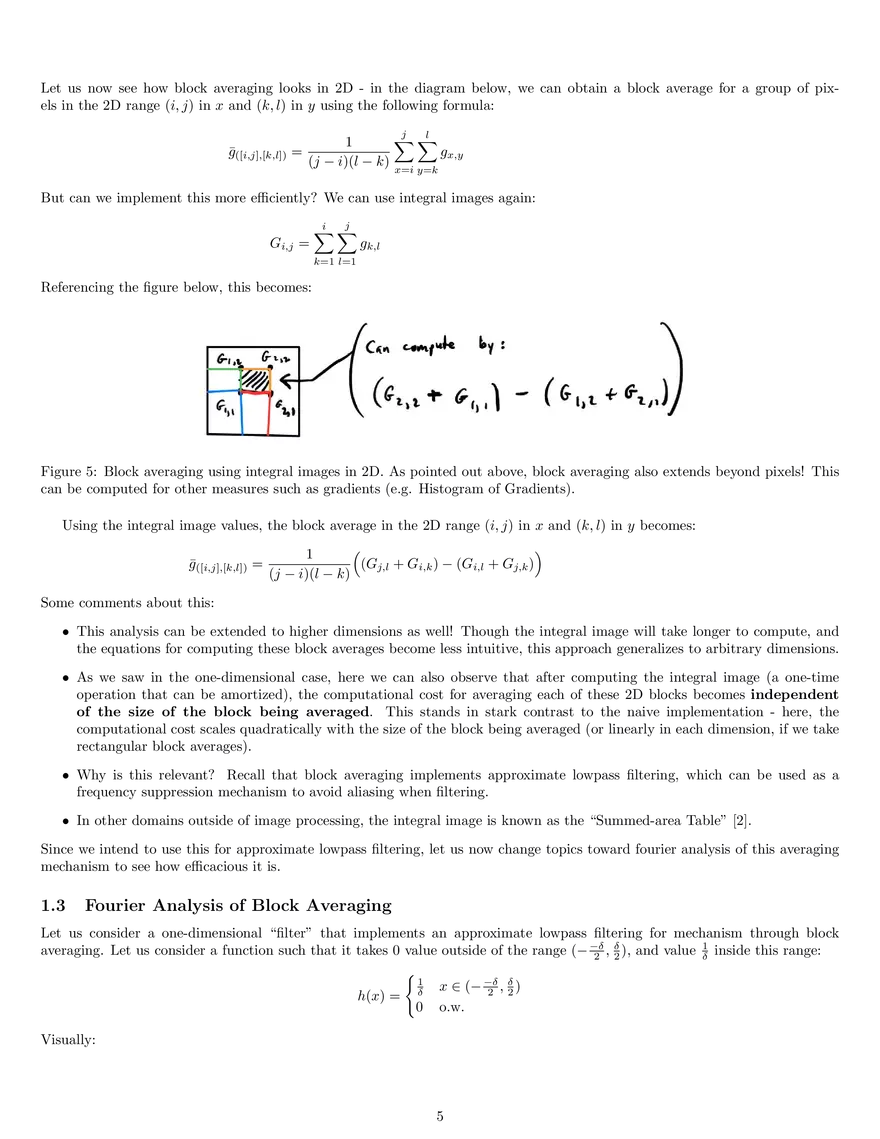Lecture 16 Notes: Fast Convolution, Low Pass Filter Approximations, Integral Images (US 6,457,032) - Page 9