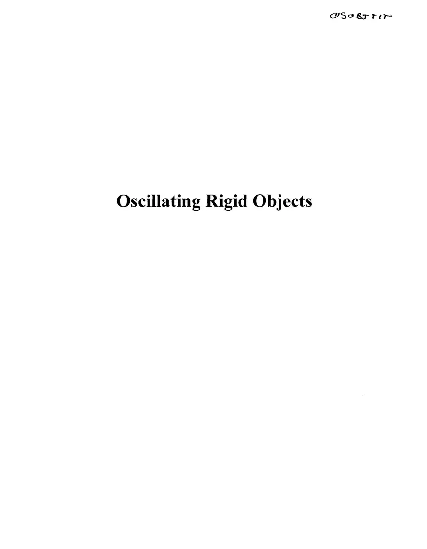 Week 12 Notes: Oscillating Rigid Objects - Page 1
