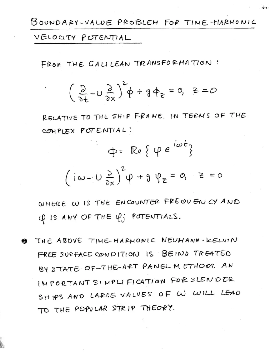 Lecture 13 Notes: Forward-Speed Ship Wave Flows - Page 8