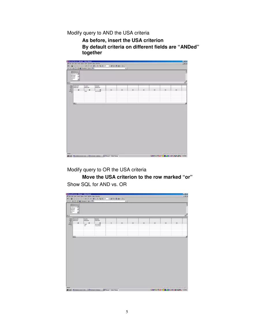 Lecture 7 Notes: Introduction to Microsoft® Access - Page 5