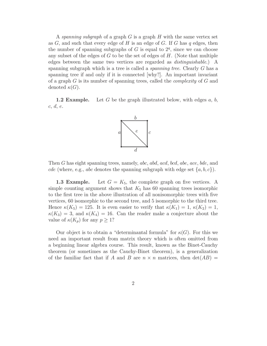 The Matrix-Tree Theorem - Page 2
