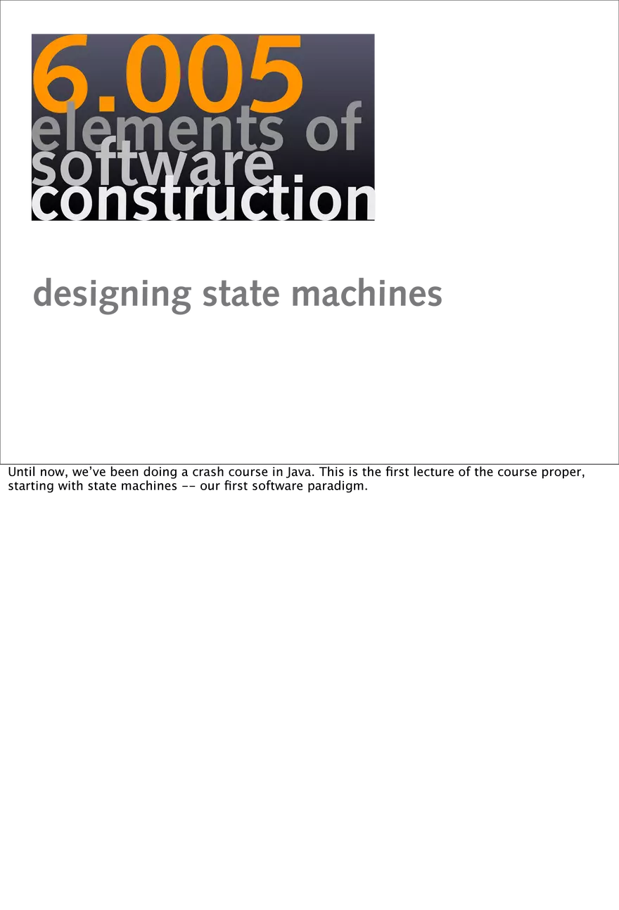 Lecture 4 Notes: Designing State Machines - Page 1