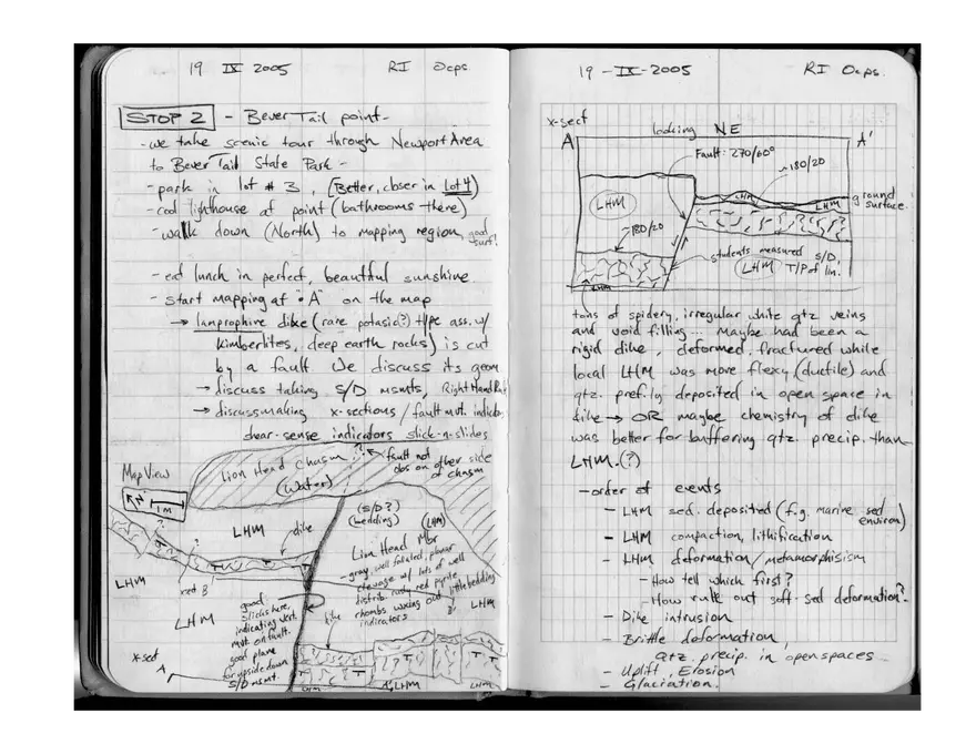 Example Field Notebook - Page 3