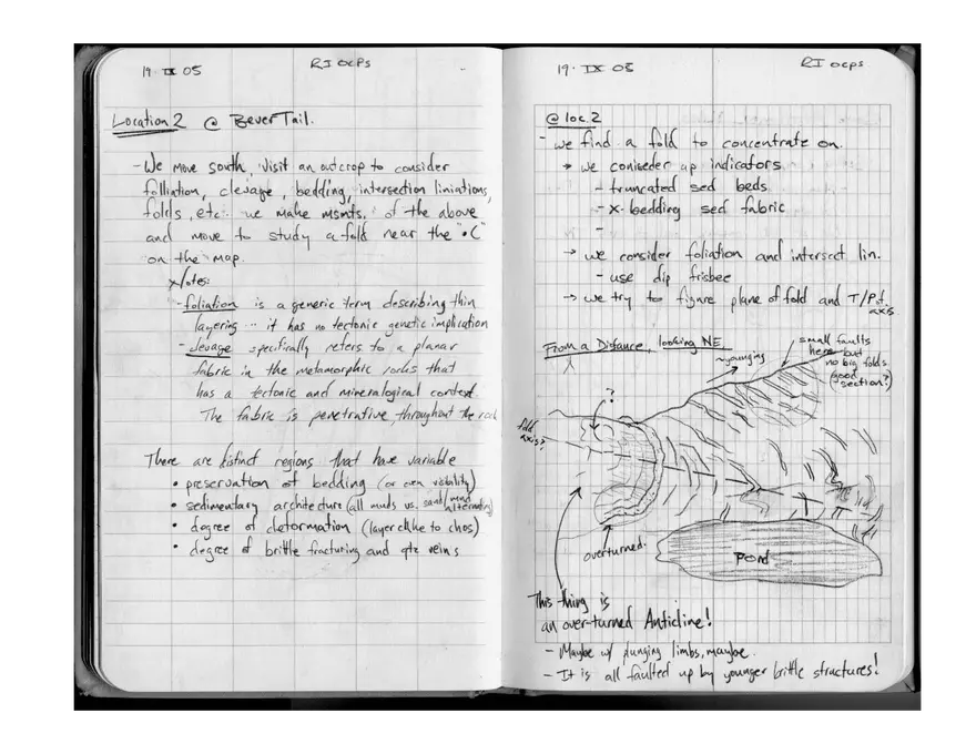 Example Field Notebook - Page 5