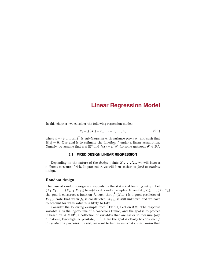 Linear Regression Model - Page 1