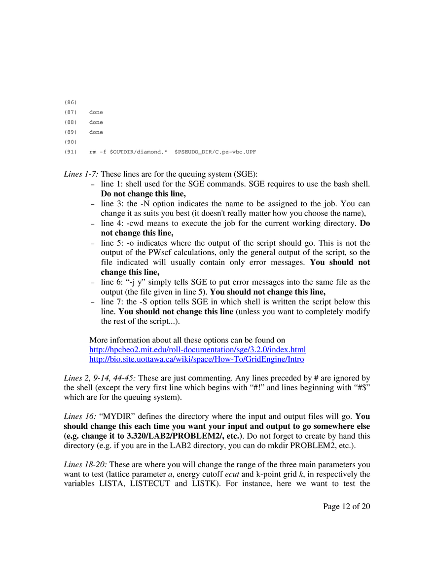 Lab 2: Quantum-Espresso - a First-Principles Code - Page 4