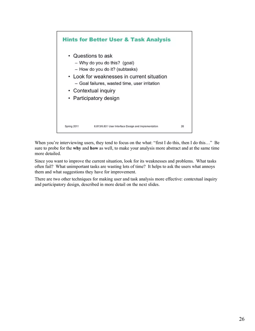 6.831/6.813 Lecture 7 Notes, Task Analysis - Page 17