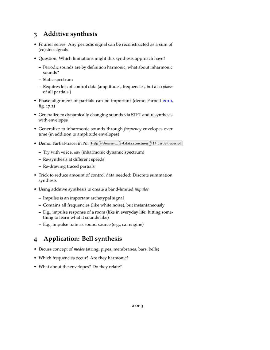 Lecture 14 Outline: Additive Synthesis - Page 2