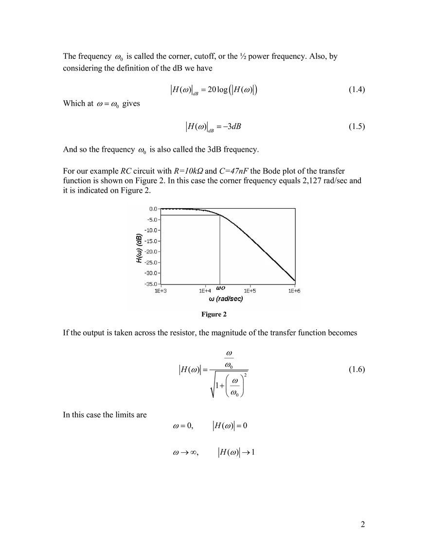 Frequency Response; Filters - Page 2