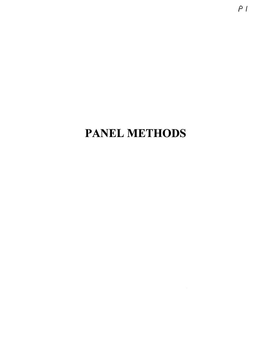 Week 10 Notes: Panel Methods - Page 1