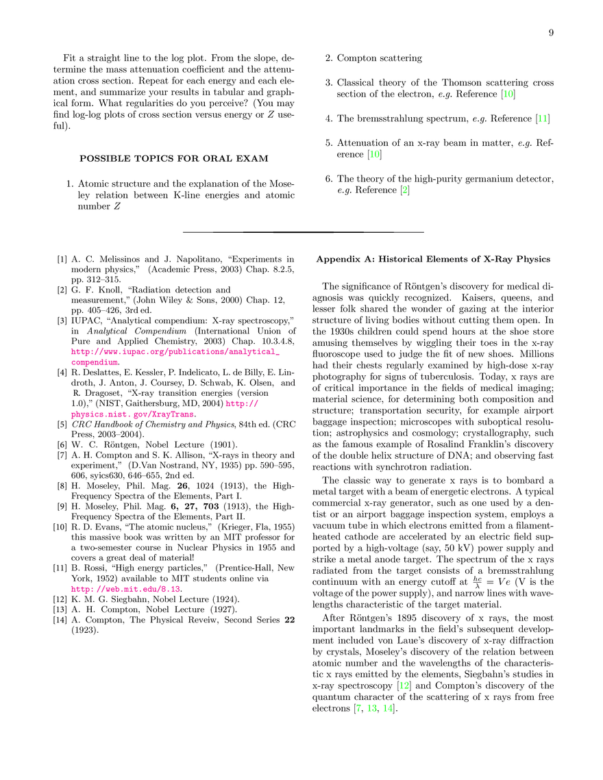 X-Ray Physics (Lab Guide) - Page 9