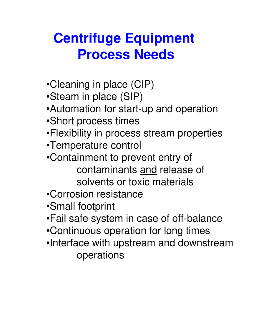 Solid-Liquid Separation: Centrifugation - Page 8