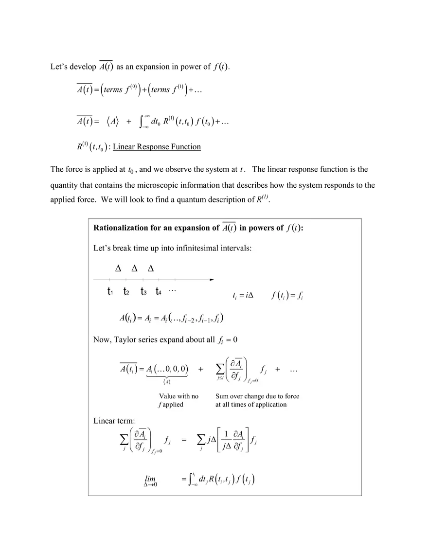 Linear Response Theory - Page 2