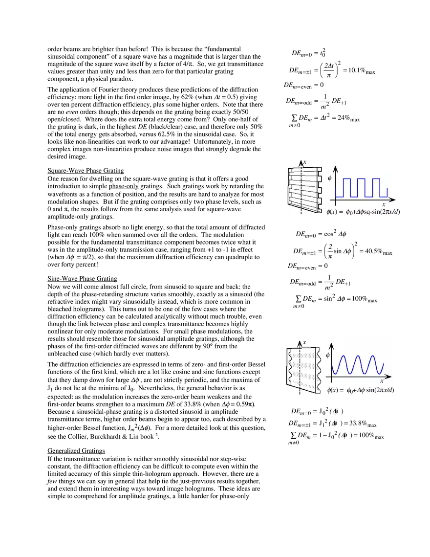 The Diffraction Efficiency of Gratings - Page 3