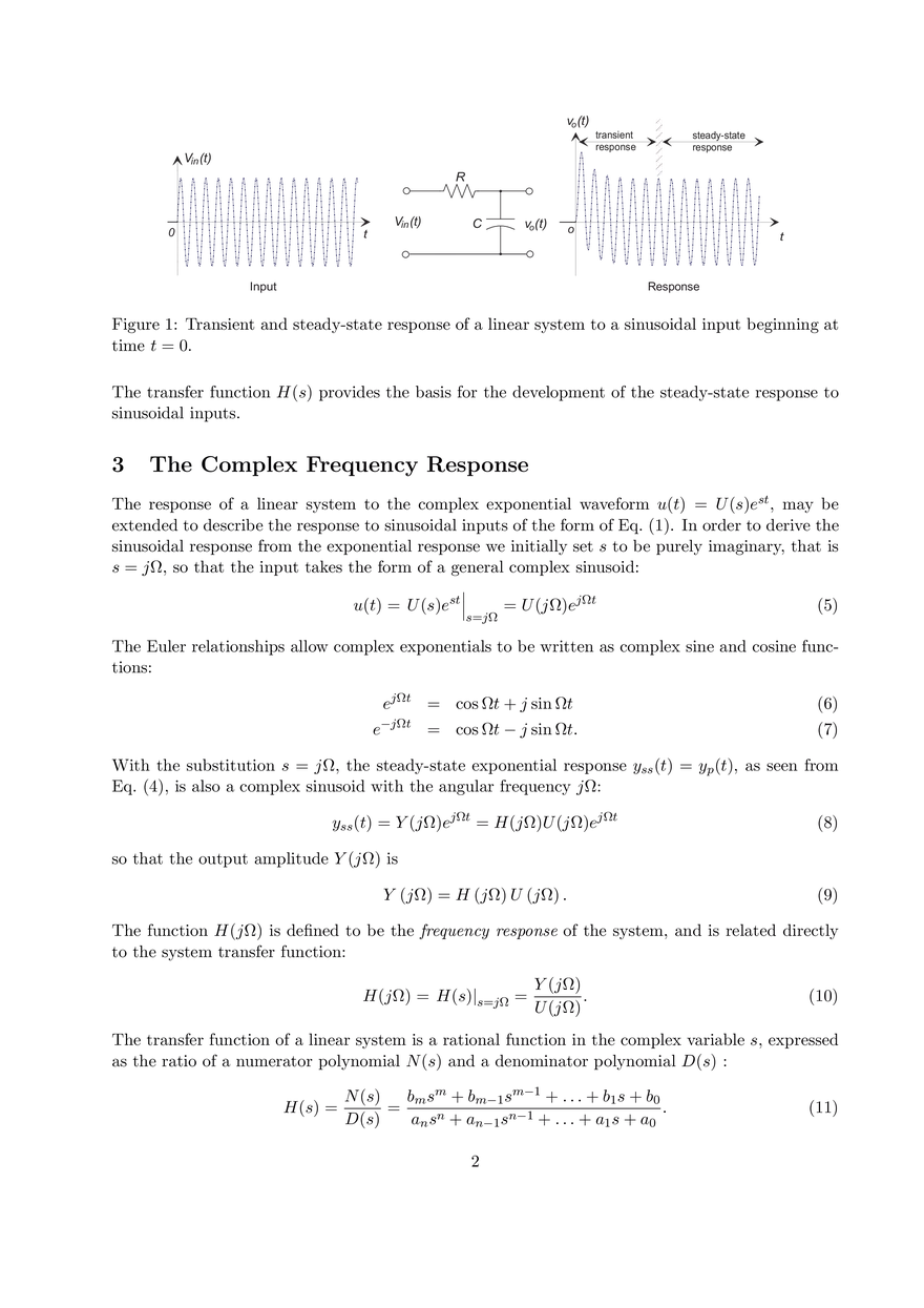 Sinusoidal Frequency Response of Linear Systems - Page 2