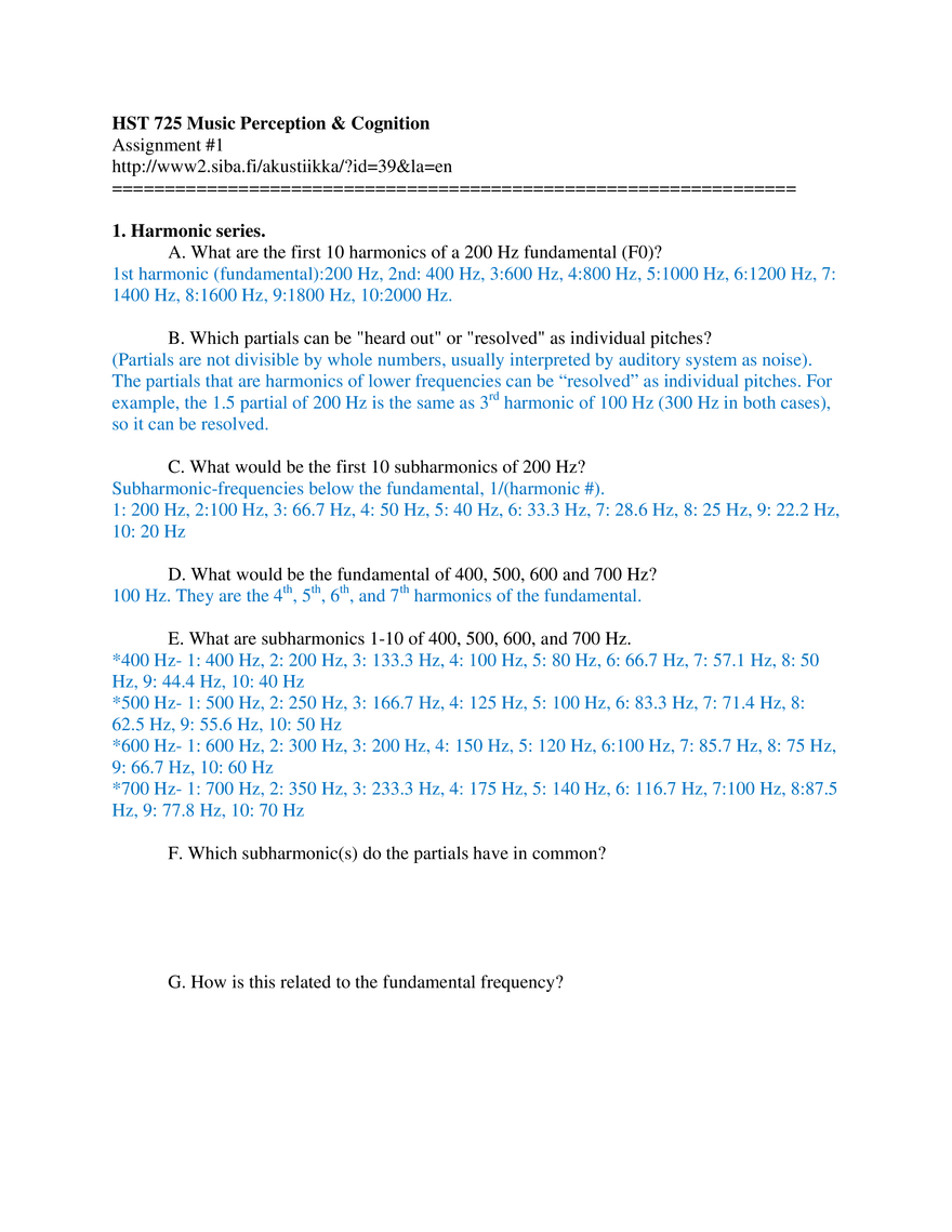 HST 725 Assignment 1 with Solutions - Page 1