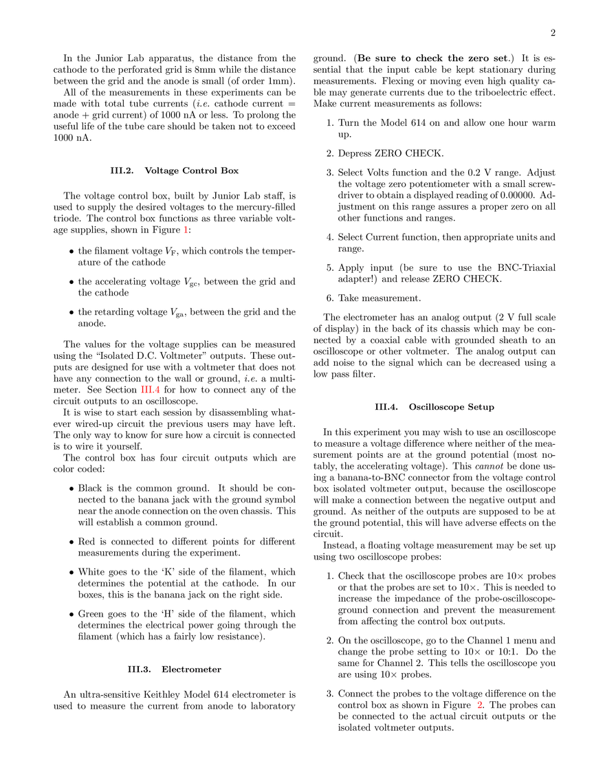 The Franck-Hertz Experiment (Lab Guide) - Page 2