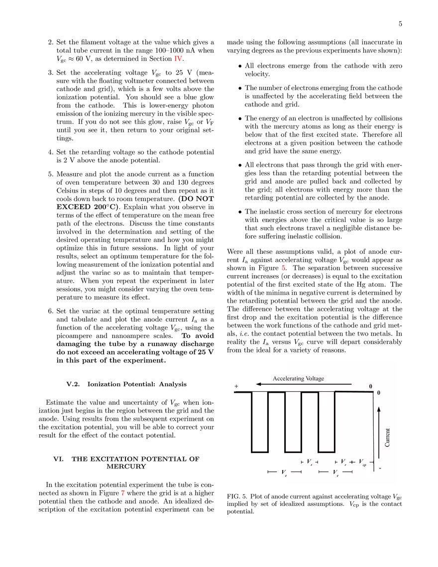 The Franck-Hertz Experiment (Lab Guide) - Page 5