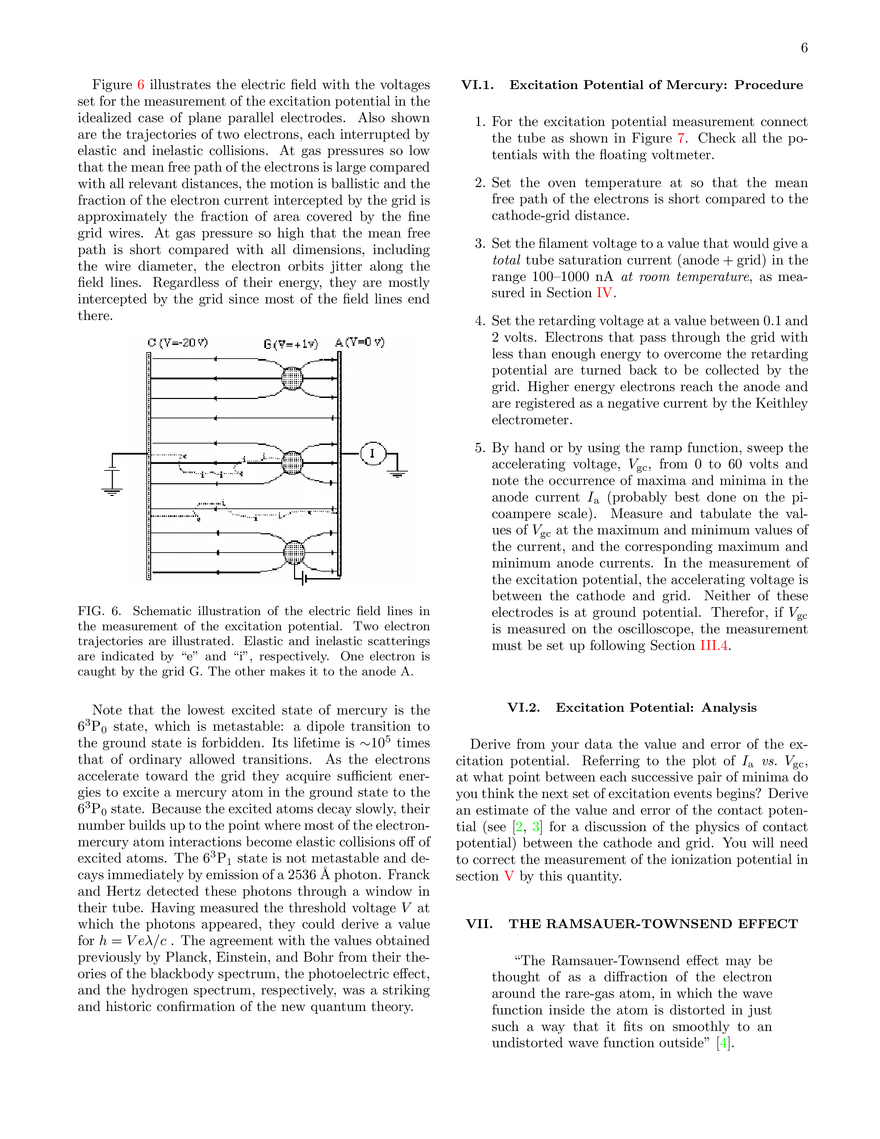 The Franck-Hertz Experiment (Lab Guide) - Page 6