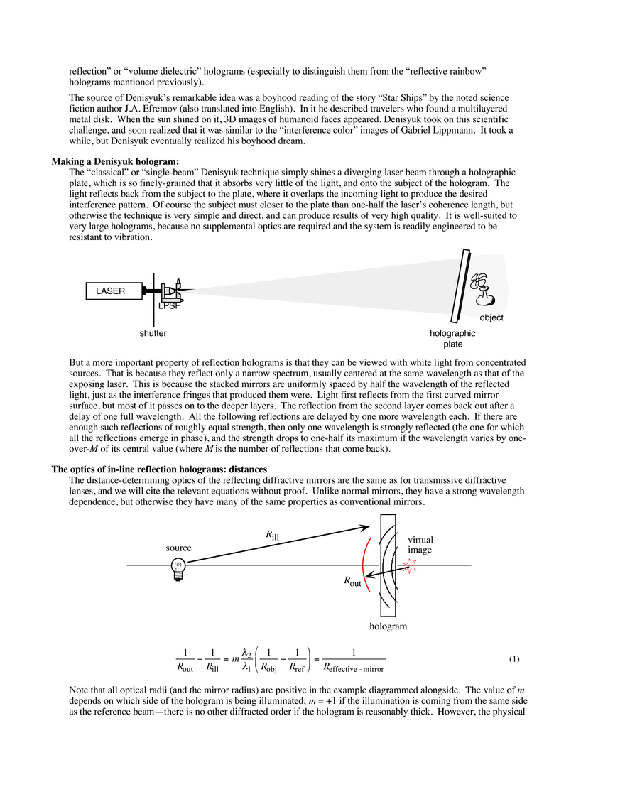 In-Line "Denisyuk" Reflection Holograms - Page 2