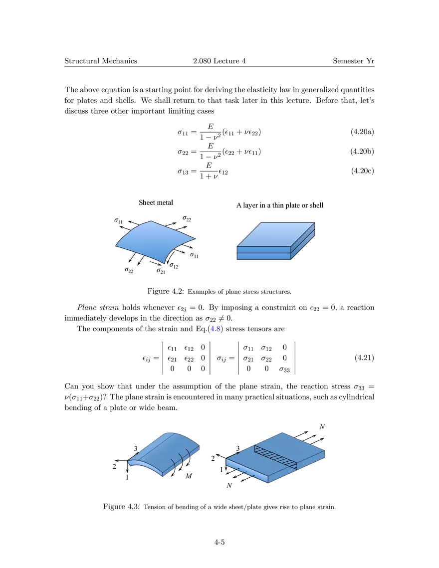 Lecture 4: Development of Constitutive Equations for Continuum, Beams and Plates - Page 13