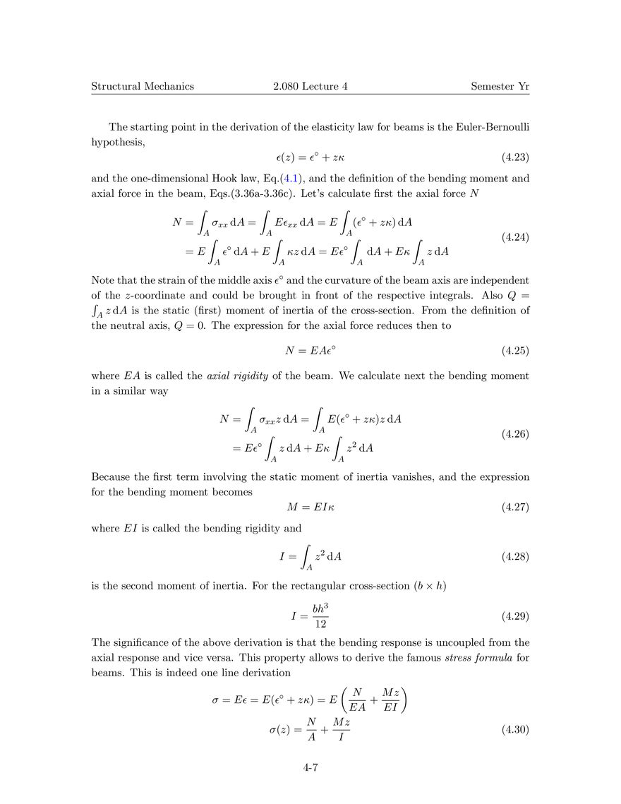 Lecture 4: Development of Constitutive Equations for Continuum, Beams and Plates - Page 15