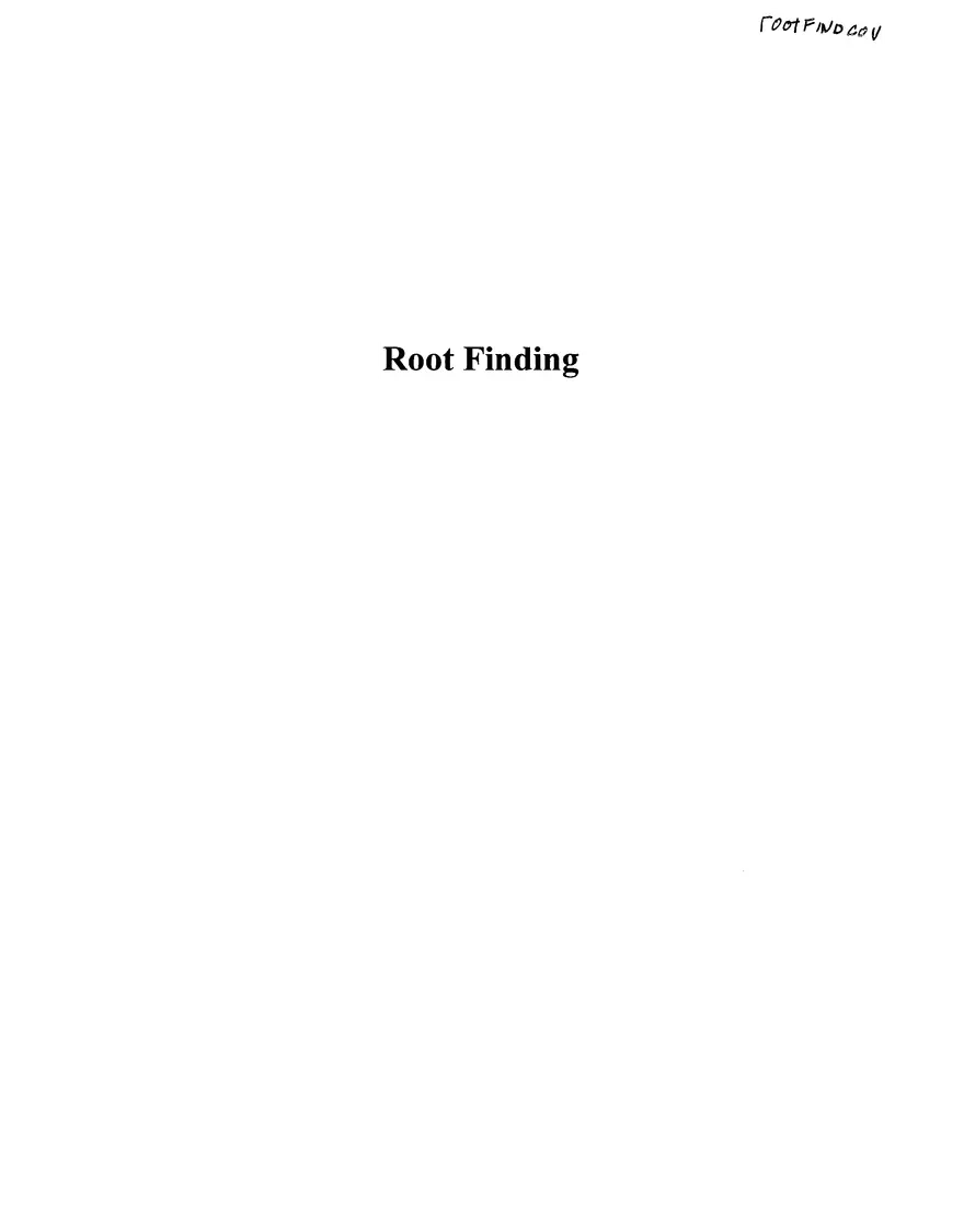 Week 4 Notes: Root Finding - Page 1