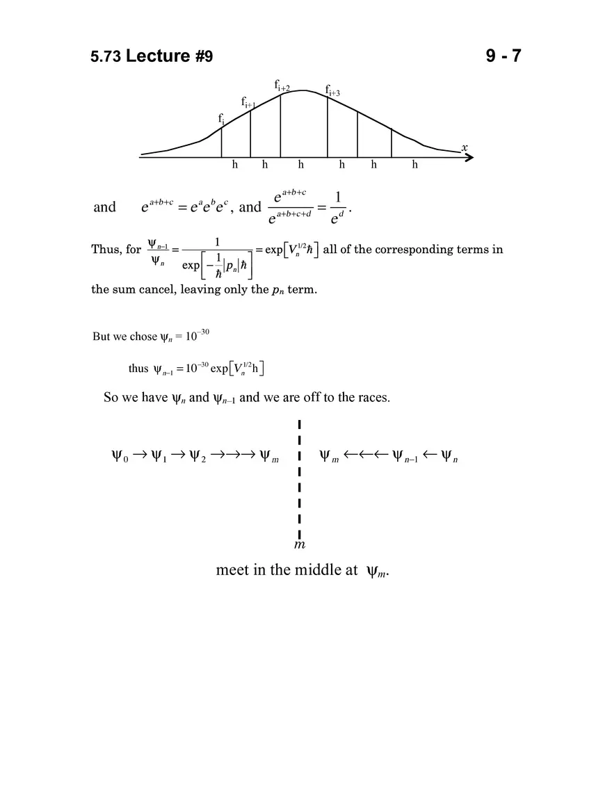 5.73 Lecture 9: Numerov-Cooley Method: 1-D Schrodinger Equation - Page 7