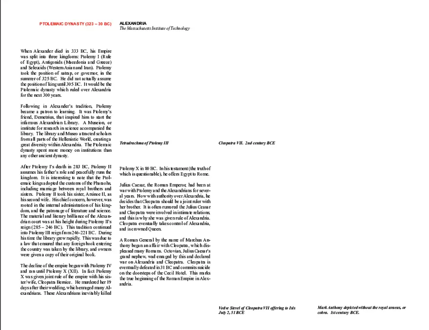 ALEXANDRIA: Historical Analysis - Page 9