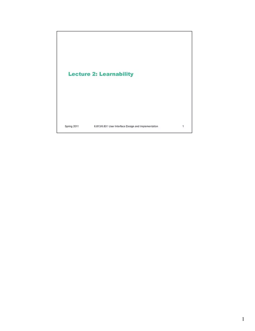 6.831/6.813 Lecture 2 Notes, Learnability - Page 1
