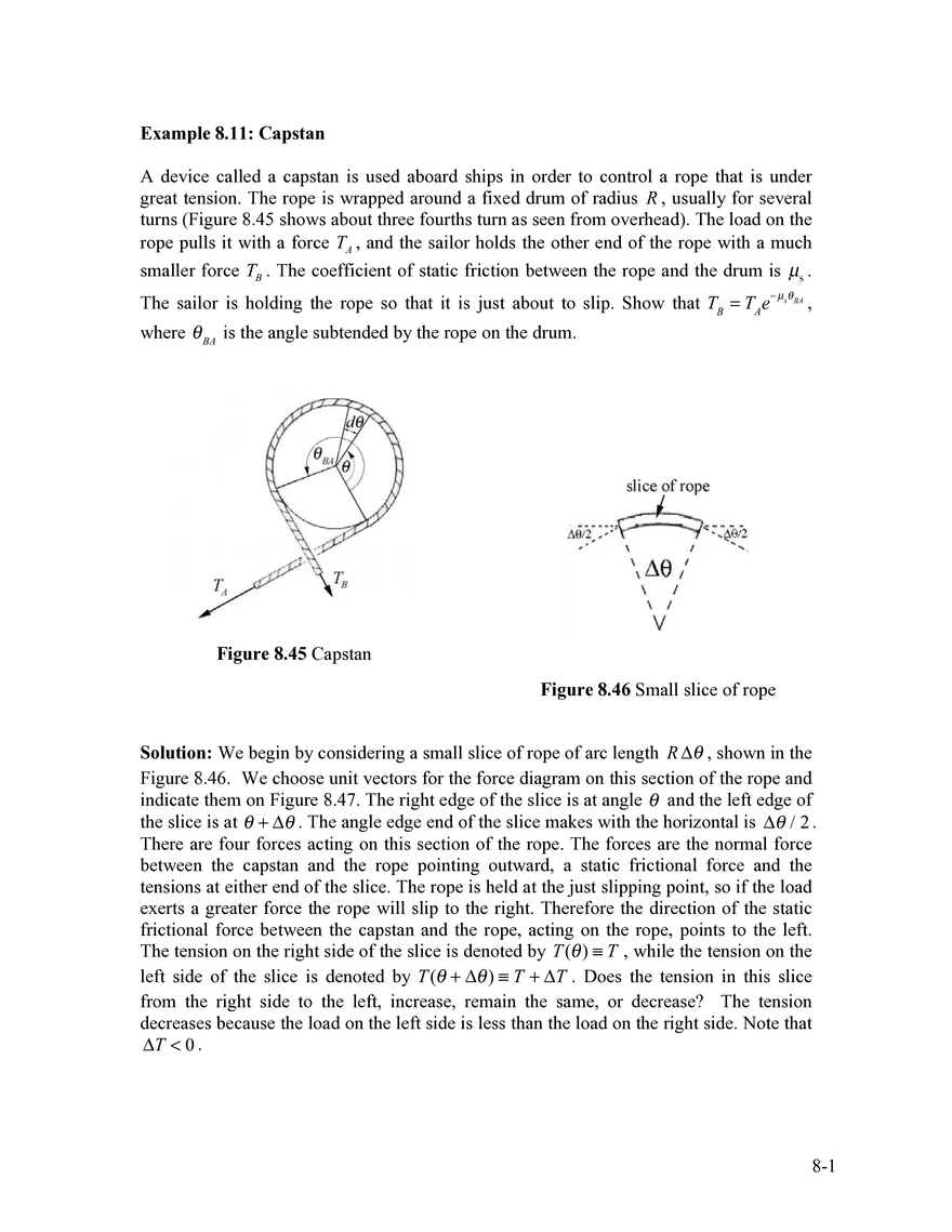 8.01SC Classical Mechanics: Example 8.11 - Page 1