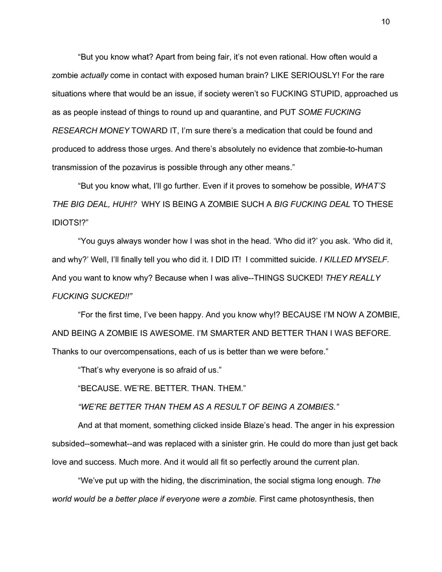 How to Start a Zombie Apocalypse: Chapter 1, Draft 2 - Page 11
