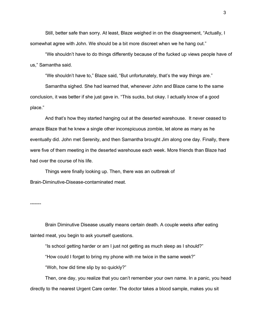 How to Start a Zombie Apocalypse: Chapter 1, Draft 2 - Page 4
