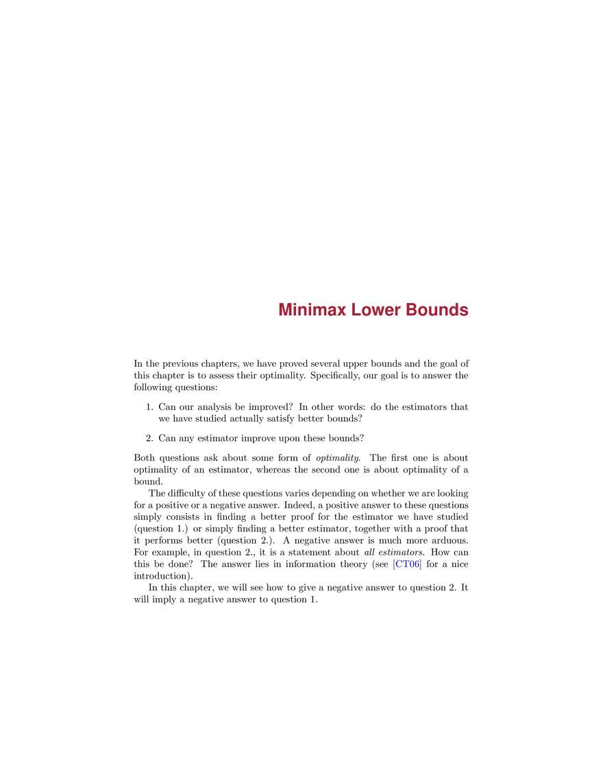 Minimax Lower Bounds - Page 1