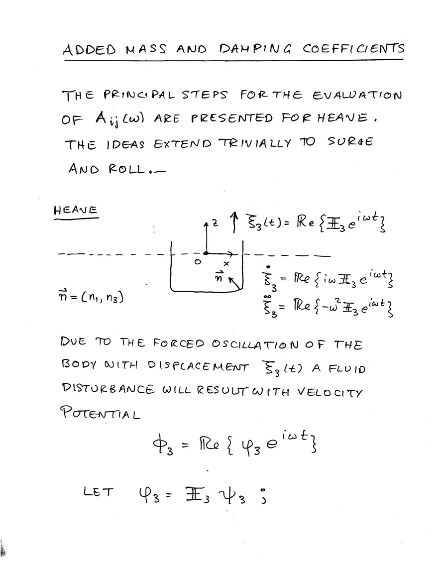 Lecture 10 Notes: Added-Mass, Damping Coefficients and Exciting Forces - Page 27