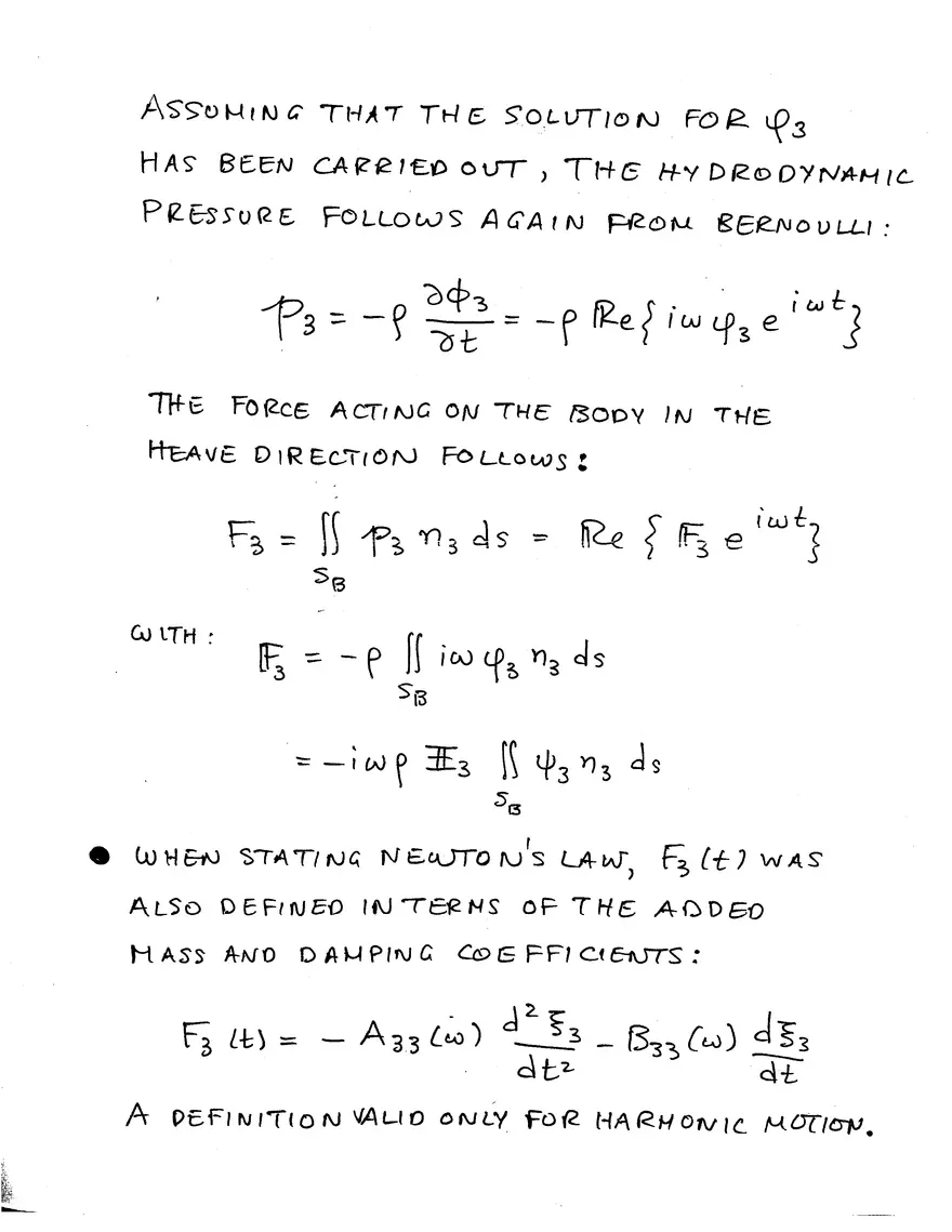 Lecture 10 Notes: Added-Mass, Damping Coefficients and Exciting Forces - Page 30
