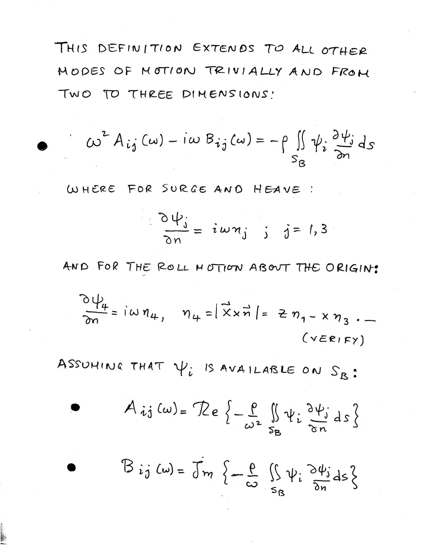 Lecture 10 Notes: Added-Mass, Damping Coefficients and Exciting Forces - Page 4