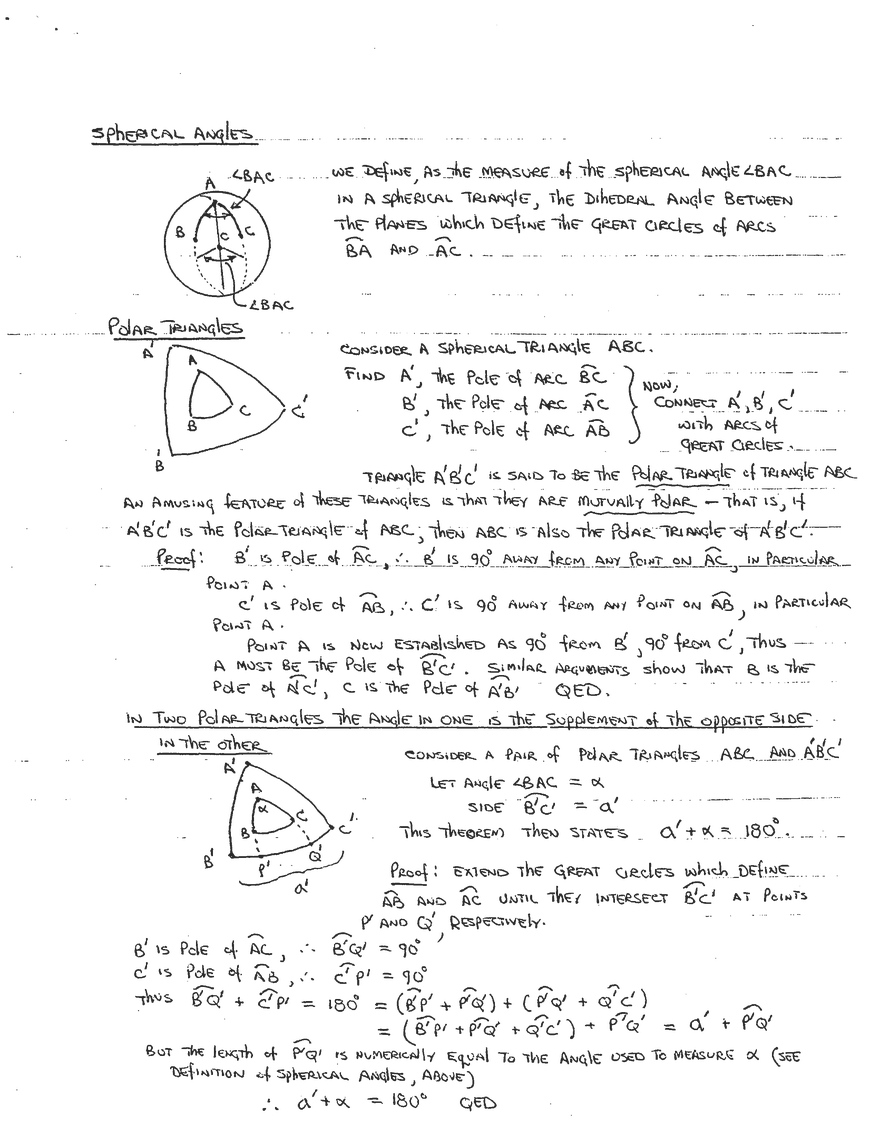 Notes on Spherical Trigonometry - Page 2