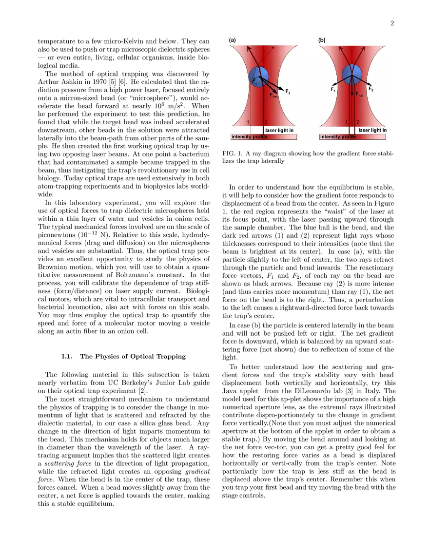 Optical Trapping (Lab Guide) - Page 2